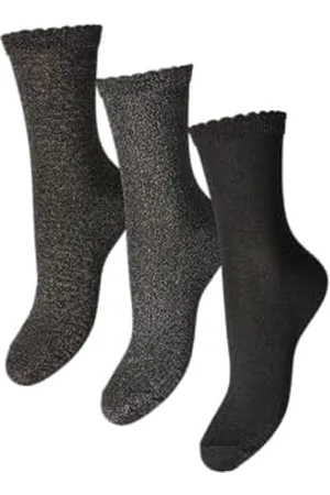 Pieces® Pcsebby Glitter Long-Confezione da 3 Calzini Noos, , Taglia Unica Donna