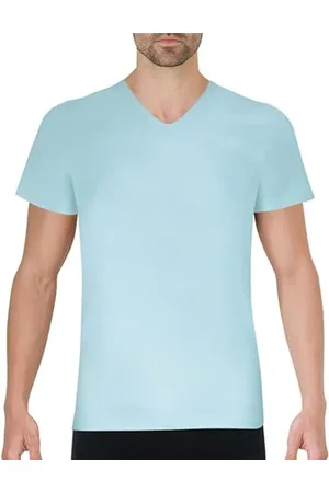 Eminence Puro Cotone Maglietta Manica Corta Scollo a V Vestaglia, , 3XL Uomo