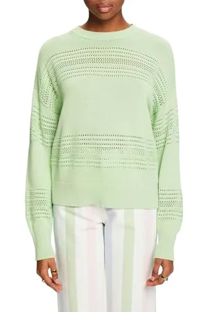 ESPRIT 034ee1i306 Maglione, 330 Light Green, M Donna