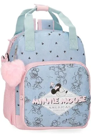 Disney Joumma Bags Minnie American Darling Zaino per bambini, e rosa, realizzato in poliestere, spallacci regolabili per un comodo trasporto, vari scomparti, con portachiavi pompon rosa,