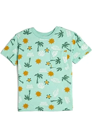 Koton T-Shirt Short Sleeve Crew Neck Cotton Summer Themed, (7d5), 7-8 Anni Boys