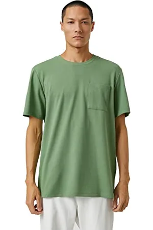 Koton Maglietta Basic con Scollo Rotondo e Tasca dettagliata T-Shirt, (854), M Uomo
