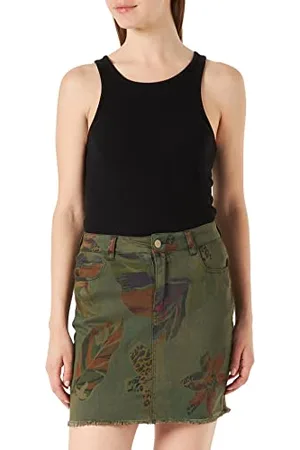 Desigual FAL_Davos Gonna, Verde, 44 Donna
