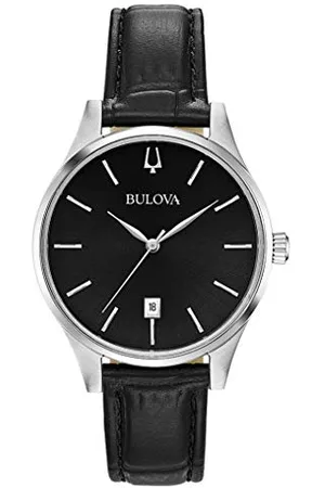 BULOVA Orologio Analogico al Quarzo Donna con Cinturino in Pelle 96M147