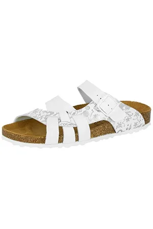 LICO Bioline Flora, Ciabatte Donna, Bianco Weiss Silber, 38 EU