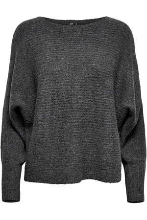 ONLY ONLDANIELLA L/S Pullover Knt Noos Maglione, (Dark Grey Melange Dettagli: W.melangé), S Donna