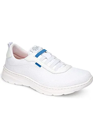 Dian Scarpe da Lavoro Alicante Tipo Tennis per Personale di Opitale, Hotel e Restauro, con Tessuto Mesh Idrorepellente Standard CE Bianco, 46