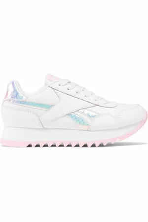 Reebok Royal CL Jog Platform, Sneaker Bambina, Ftwwht/PNKGLW/PORPNK, 30 EU