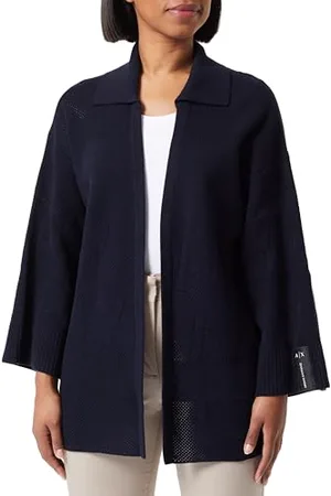 Armani Exchange Highway panamericano, sostenibile, Logo all Over Cardigan Sweater, , S Donna