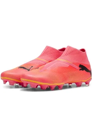 PUMA Men Future 7 Match+ Ll Fg/Ag Soccer Shoes, Sunset Glow- Black-Sun Stream, 42 EU