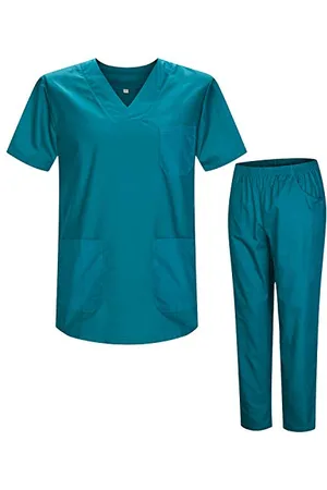 MISEMIYA Uniformi Unisex Set Camice – Uniforme Medica con Maglia e Pantaloni Uniformi Mediche Camice Uniformi sanitarie - Ref.8178 - Large