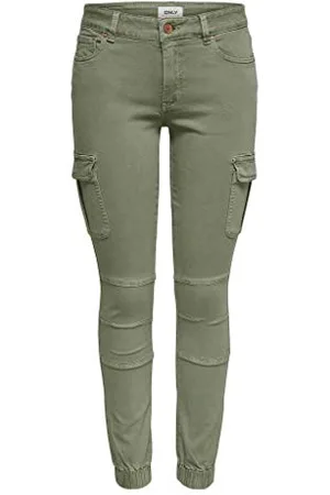 ONLY Onlmissouri Reg Ankle Cargo Pant Pnt, Pantaloni Donna, (Oil Green Oil Green), W27/L32 (Taglia Produttore: 36)