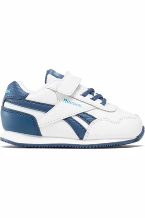Reebok Royal CL Jog 3.0 1V, Sneaker Unisex-Bimbi 0-24, Ftwwht/UNIBLU/BOLCYA, 19.5 EU