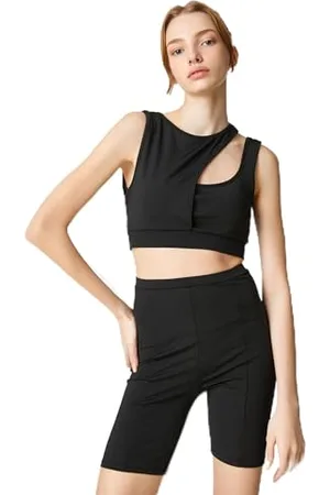 Koton Cut out Sports Bra, Reggiseno Donna, (999)