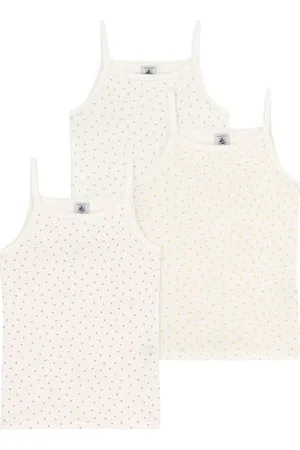 Petit Bateau A0A47 Camicie Bretelle, , 5 Anni (Pacco da 3) Bambine e Ragazze
