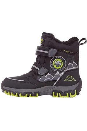 Kappa Rescue Tex Kids Stivali classici Unisex - Bambini e ragazzi, Nero (black/lime), 25 EU