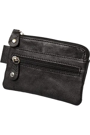 Alassio 42247 – Custodia portachiavi in vera pelle, con 2 anelli portachiavi, scomparto aggiuntivo con cerniera e 2 scomparti, organizer per chiavi, colore , portachiavi ca. 7,5 x 10 cm,