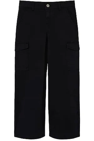 NAME IT Bestseller A/S NKFROSE Wide Twill Cargo 8108-BA Noos Pantaloni, Black, 176 Bambina