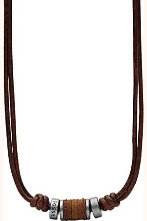 Fossil Collana Da Uomo Vintage Casual, Collana In Pelle , JF00899797