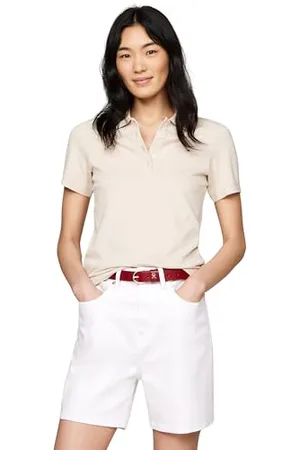 Tommy Hilfiger Donna Maglietta Polo Maniche Corte Slim Fit, (Classic ), XXL