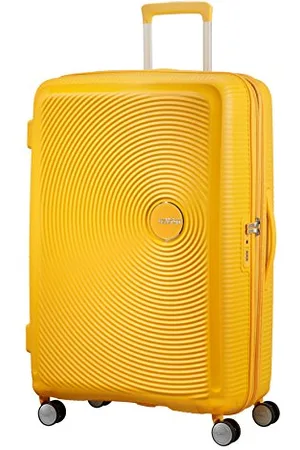 American Tourister Soundbox - Spinner L Advanced Suitcase, 77 cm, 97/110 L, (Golden Yellow)