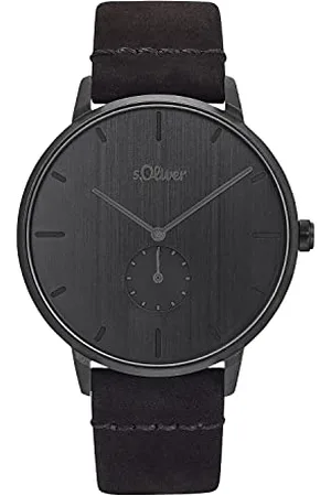 QS by s.Oliver Orologio al quarzo Analogico da Uomo, con Cinturino in pelle, , resistente all