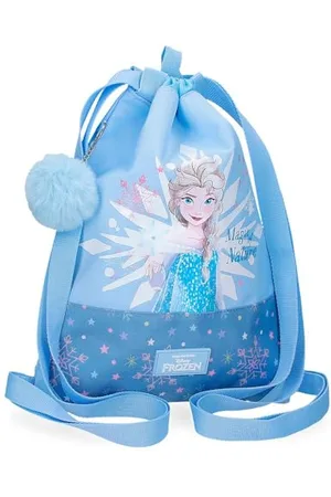Disney Frozen Magic Ice Zaino per bambini, , realizzato in poliestere, spallacci regolabili per un comodo trasporto, vari scomparti, con portachiavi pompon , , Zaino sacco