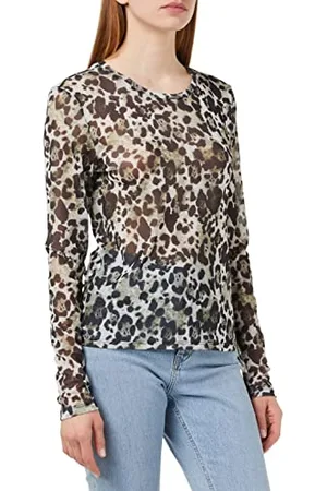 Noisy May Nmjudith L/S Mesh Top Bg Noos Maglietta a Maniche Lunghe, , XL Donna