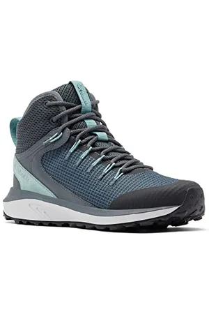 Columbia Trailstorm Mid Waterproof Scarponi Da Trekking Alta impermeabili da Donna, Grigio (Graphite x Dusty Green), 37 EU