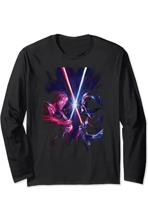 STAR WARS : Obi-Wan Kenobi VS Darth Vader Lightsaber Face Off Maglia a Manica