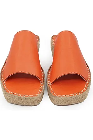 Bonateks Derbtrlky100243, Sandali con Zeppa Donna, Colore: Arancione, 38 EU