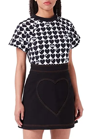 Moschino Minisirt with Maxi Stitched Heart Mini Gonna, , 52 Donna