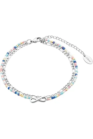 QS by s.Oliver Cavigliera in Acciaio inox da Donna, con vetro, 22+5 cm, , Infinity, Fornita in confezione regalo per gioielli
