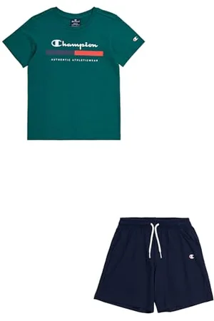 Champion Legacy Graphic Shop B-Authentic Athleticwear Crewneck T-Shirt & Shorts Completo, , 3-4 Anni Bambini e Ragazzi