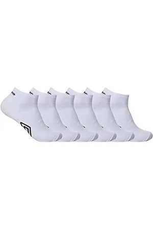 Umbro Calzini Bambino Set di 6 Calze, comodi, confortevole e fitness, Bianchi, Taglie 31/34