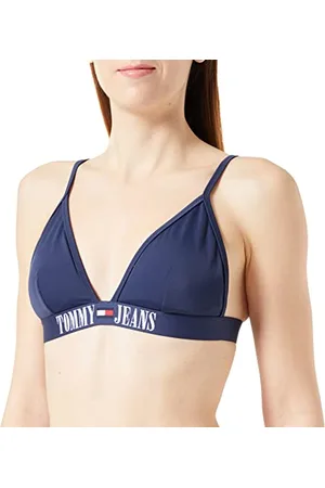 Tommy Hilfiger Tommy Jeans Top Bikini a Triangolo Donna Imbottito, (Twilight Navy/ Twilight Navy), M