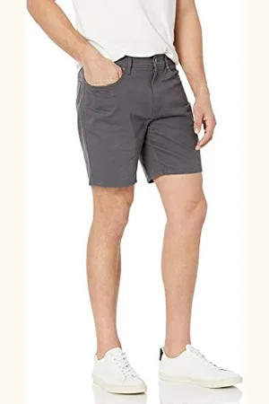 Amazon Pantaloncini a 5 tasche elasticizzati con cuciture interne taglio dritto interno gamba 22,9 cm Uomo, , 30W