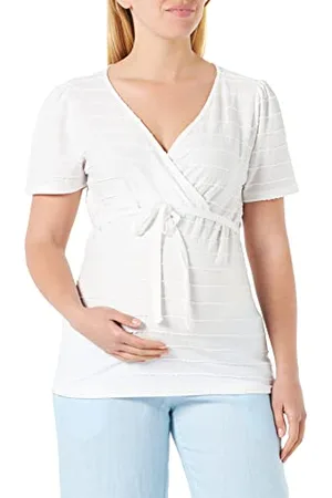 Noppies Top Arua Nursing-Maglietta a Maniche Corte T-Shirt, Jet Stream-P638, 42 Donna