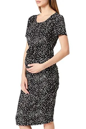 Noppies Dress SS AOP Eldon Vestito, Nero-P090, 46 Donna