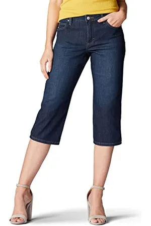 Lee Pantaloni Capri Relaxed Fit Jeans, , 48 IT Donna