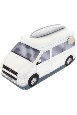 Brisa VW Collection - Volkswagen beauty-case da viaggio in Neoprene trousse trucchi, porta oggetti con manico, Campervan T5 Bus design ( /Grande)