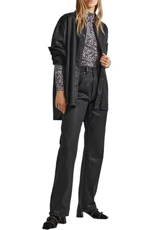 Pepe Jeans Straight ultra vita alta spalmati PL204602, Jeans Donna, (Denim), 32W / 30L