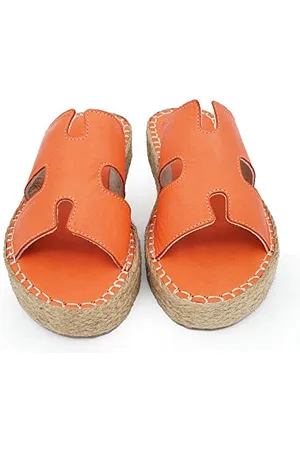 Bonateks Derbtrlky100293, Sandali con Zeppa Donna, Colore: Arancione, 38 EU