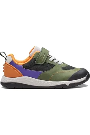Clarks SteggyStride K, Scarpe da Ginnastica Bambini e ragazzi, Verde (Green Combi), 30 EU
