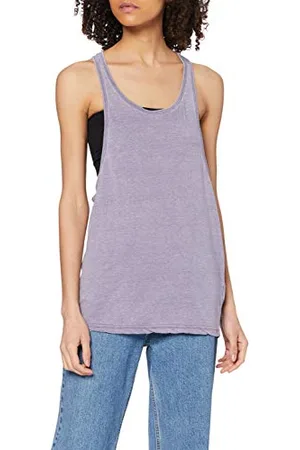 Urban classics Ladies Loose Burnout Tanktop, Canottiera Donna, (Denim Blue), XS