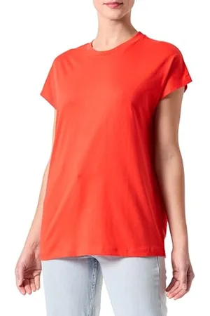 JACK & JONES Jxastrid Boxy SL Every Tee Jrs Noos T-Shirt, Rosso-Fiery Red, XS Donna
