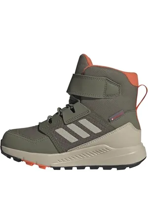 adidas Terrex Trailmaker High Cold.RDY Hiking Shoes, Scarpe da Trekking Unisex-Adulto, Olive Strata/Wonder Beige/Orange, 36 2/3 EU