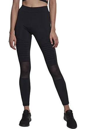 Urban classics Leggings da Donna a Triangolo Tech Mesh, (Black 00007), S