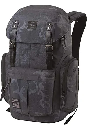 Nitro Zaino scolastico Daypacker, stile retrò, con scomparto imbottito per laptop, zaino scolastico, zaino da trekking o streetpack, dimensioni e taglio ideali per donne, 32 l, (Nero) - 118-1878064