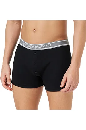 Emporio Armani Boxer da Uomo in Cotone Elasticizzato a Costine Shorts, , M